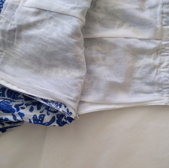 Roz + Ali Full Skirt, Blue + White, Size 10 - Picture 4 of 9